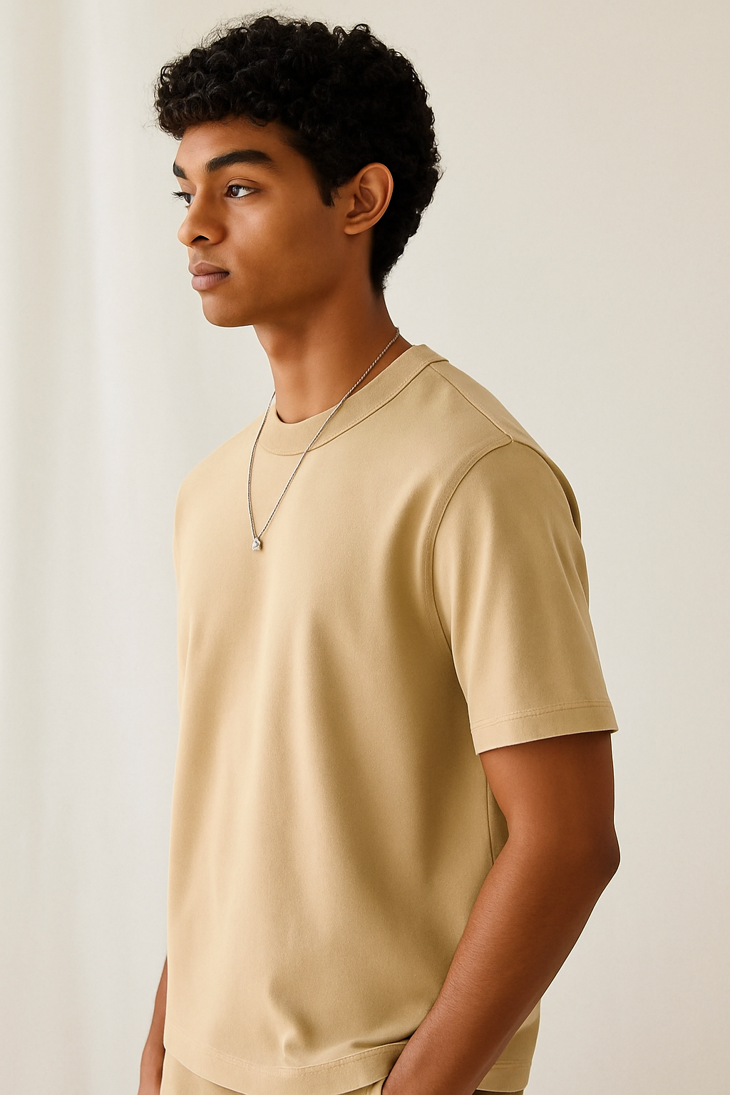 Sand beige tee
