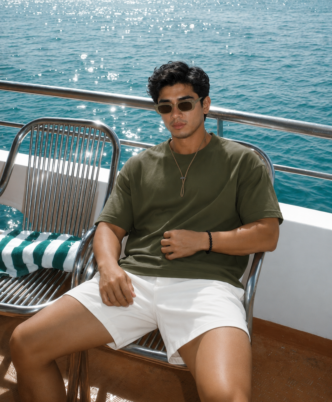 Olive green tee