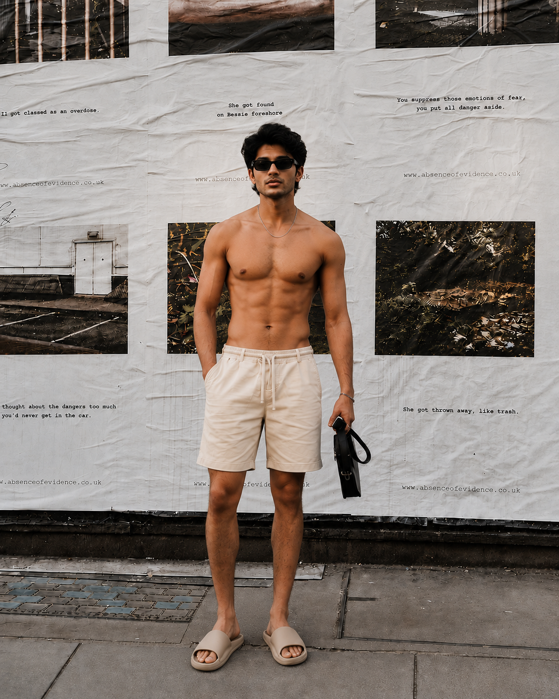 Ivory beige summer shorts