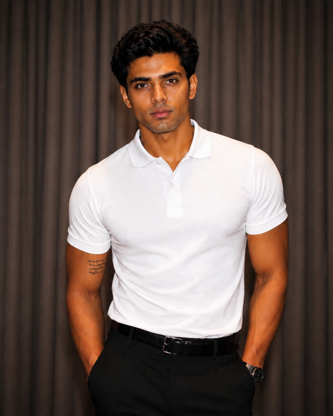 White polo T-shirt